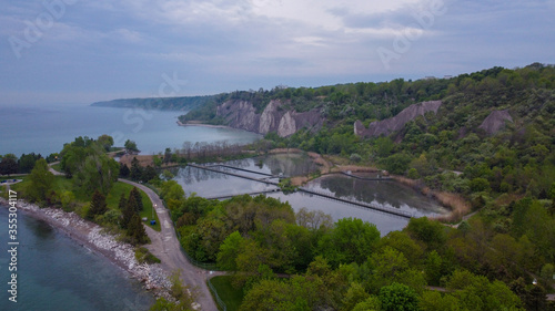 Photography Aerial view of cliffs during cloudy weather