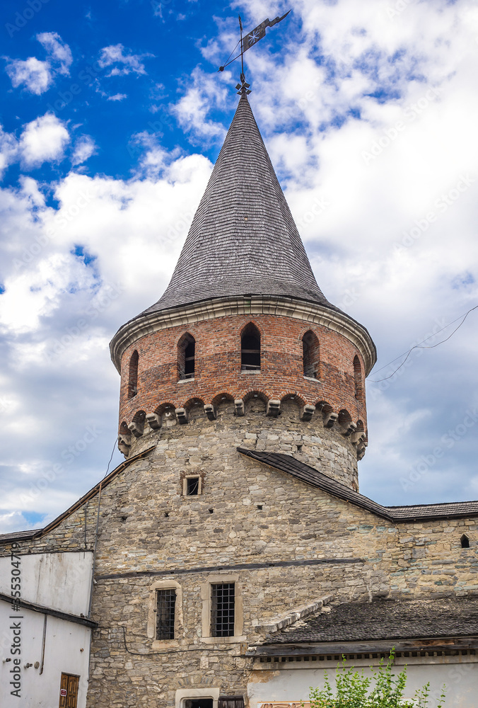 Castle with Lanckoronska Tower in historic part of Kamianets Podilskyi city, Ukraine Castle with Lanckoronska Tower in historic part of Kamianets Podilskyi city, Ukraine