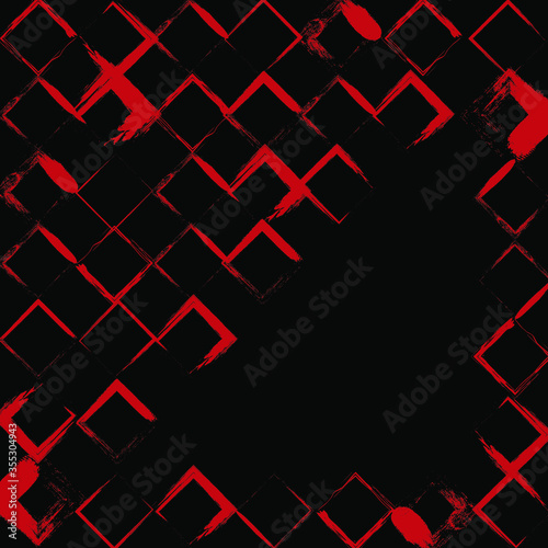 retro square pattern in grunge design. brush vector drawn and combining together randomly. it can be used as abstract retro background, template, backdrop, poster, billboard, cover page, etc.