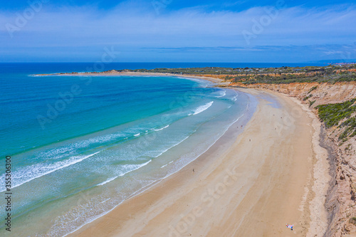 Aerial view of a beach at Anglesea in Australia photo