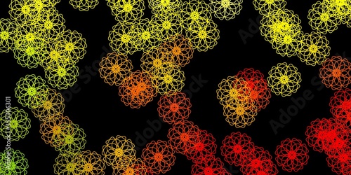 Dark Red, Yellow vector template with abstract forms.