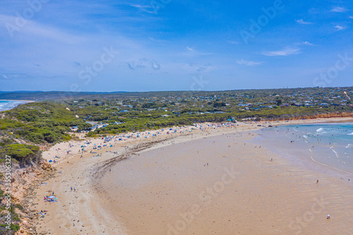 Aerial view of a beach at Anglesea in Australia photo