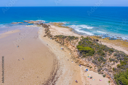 Aerial view of a beach at Anglesea in Australia photo