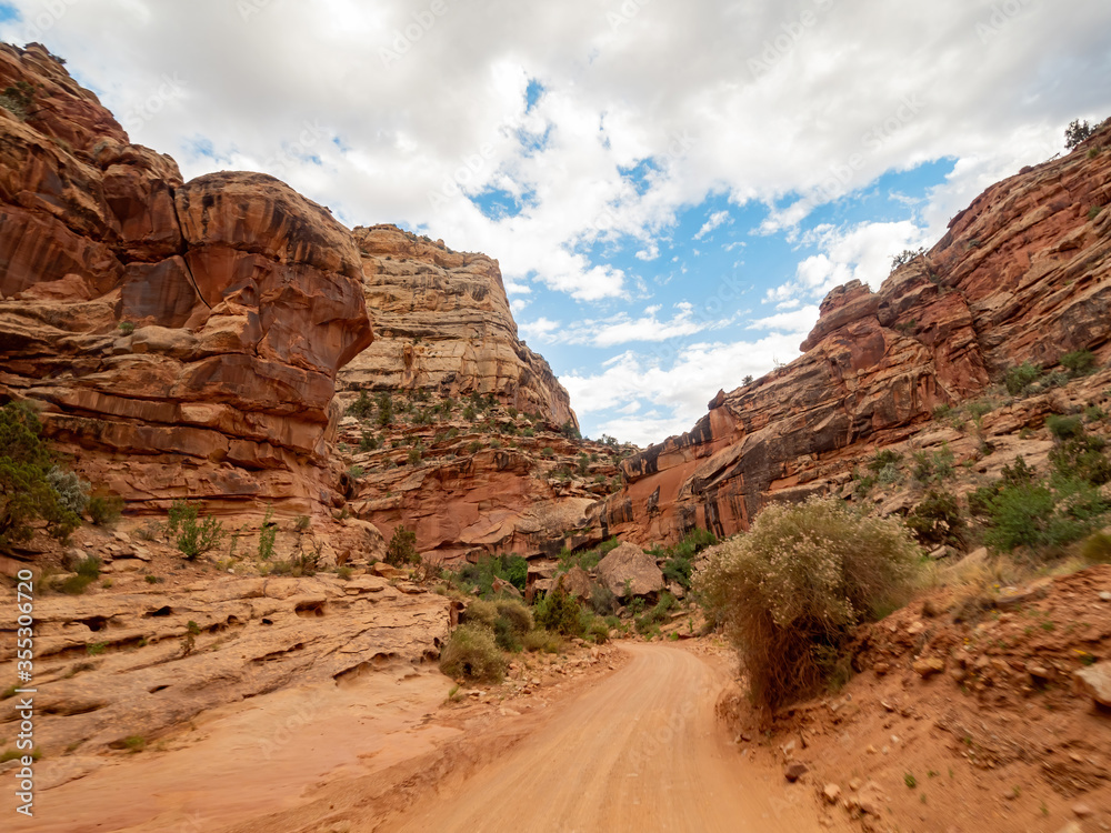 Beautiful landsacpe along the Capitol Gorge Road of Capitol Reef National Park