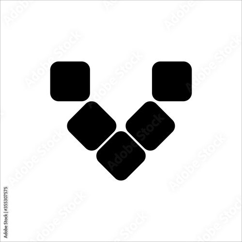 V letter logo design vector