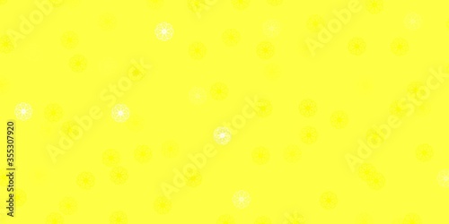 Light Yellow vector natural layout with flowers.
