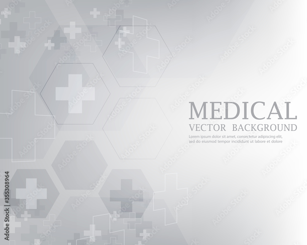 Fototapeta premium vector abstract futuristic whith wallpaperp.medical background