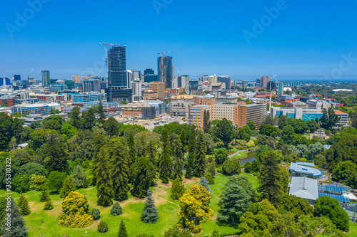 Skyscrapers at Central Business District of Adelaide, Australia photo