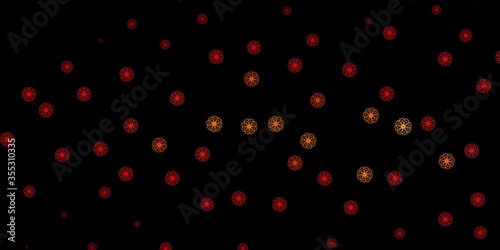 Dark Red, Yellow vector template with abstract forms. © Guskova