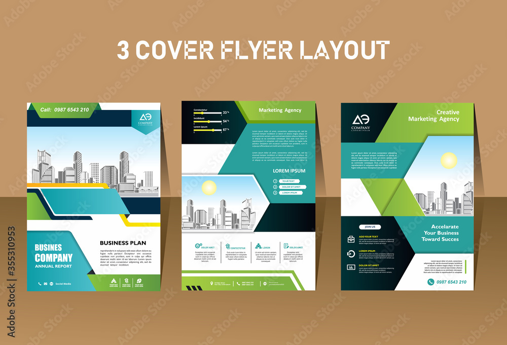 Vector flyer template layout design. For business brochure, poster ...