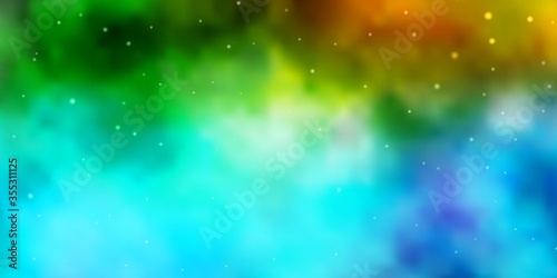 Light Blue, Green vector pattern with abstract stars. Colorful illustration in abstract style with gradient stars. Pattern for websites, landing pages. © Guskova