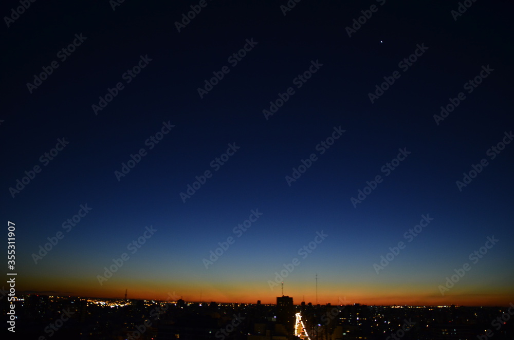 night view of the city