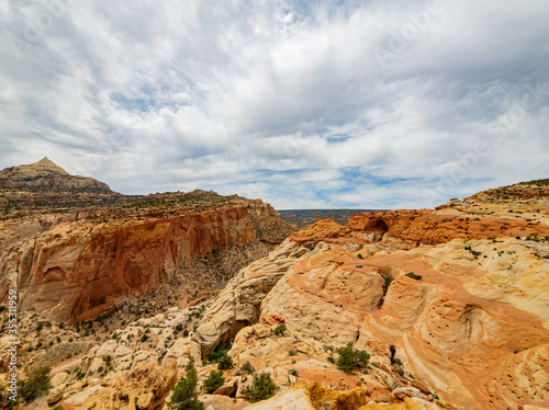 Beautiful landscape along the Cassidy Arch Trail of Capitol Reef National Park