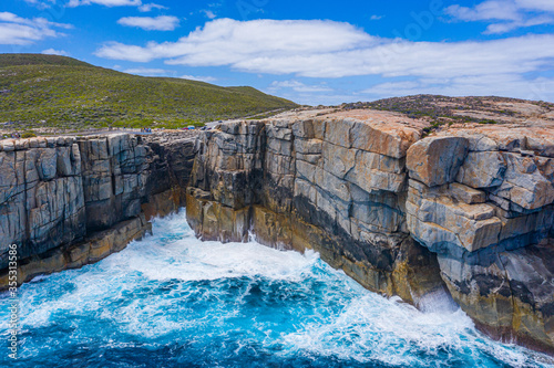 Natural bridge at the Torndirrup National Park, Australia photo