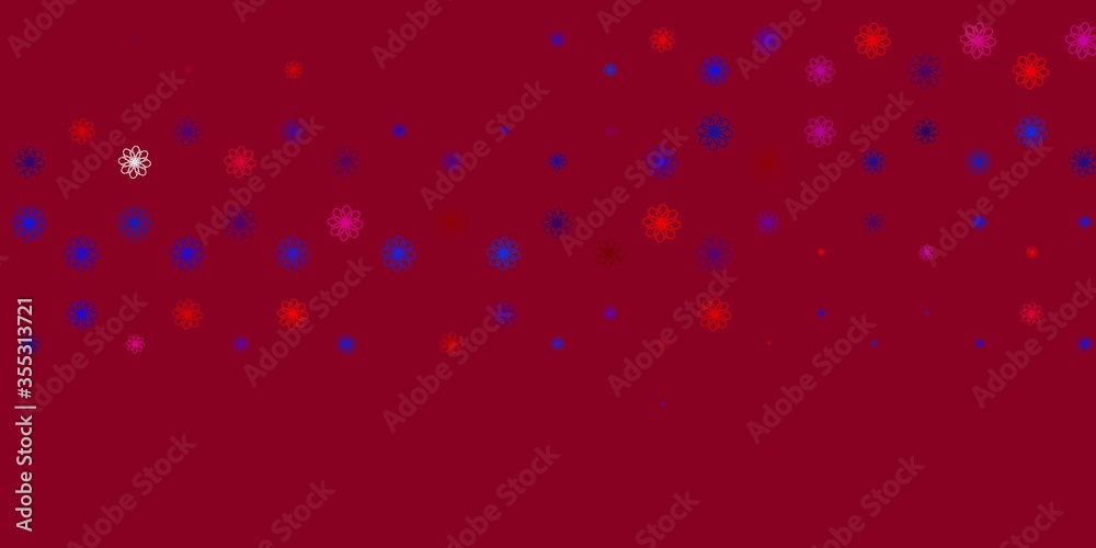 Light Blue, Red vector texture with wry lines.