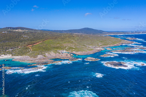 Aerial view of Greens pool in Australia photo