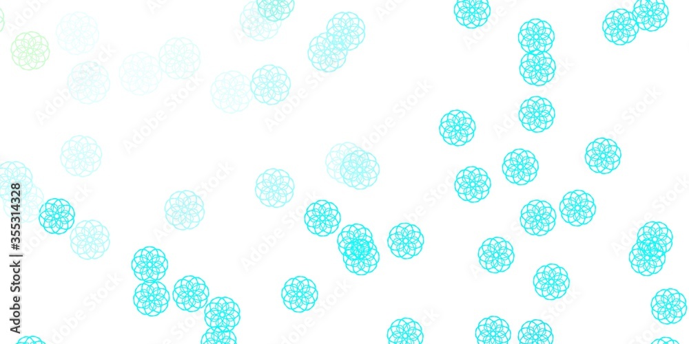 Light Blue, Green vector pattern with abstract shapes. Light Blue, Green vector pattern with abstract shapes.
