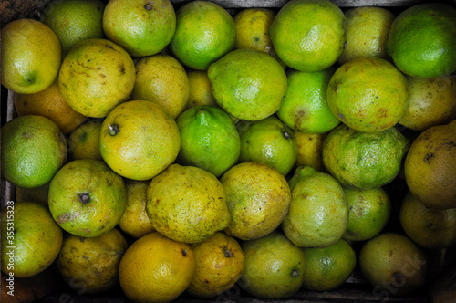 green lemon in the market