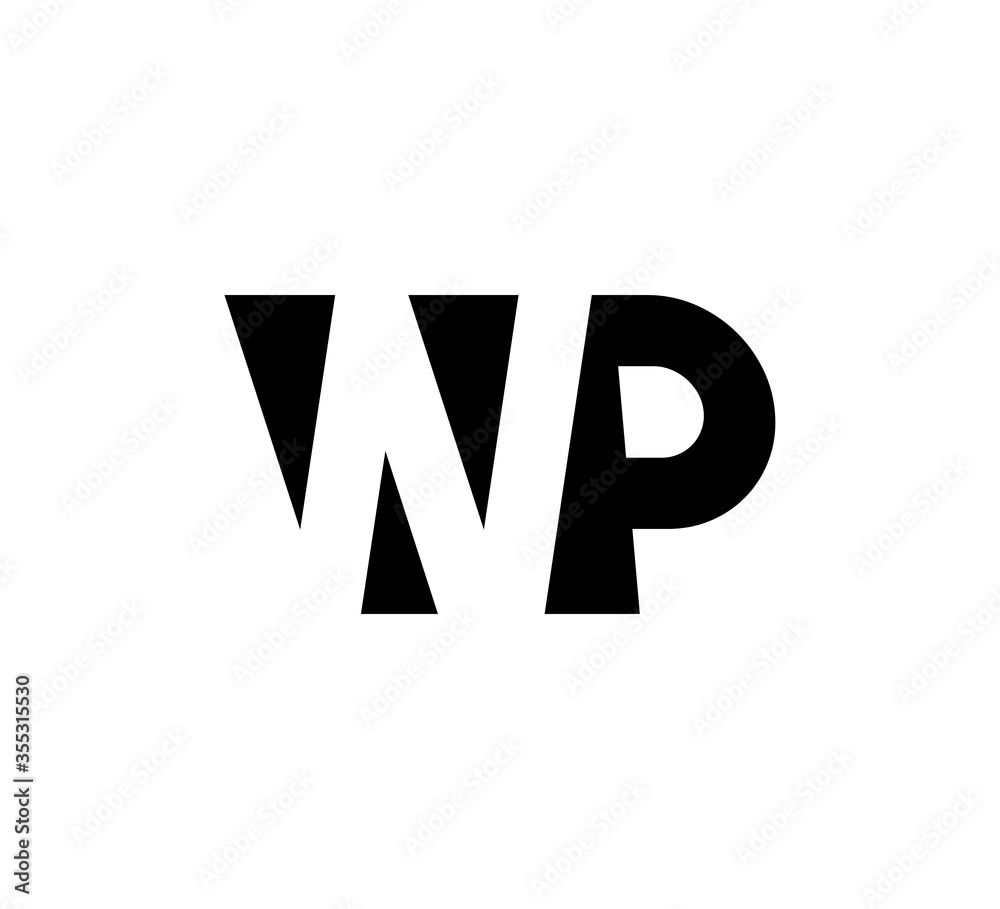 Initial letters Logo black positive/negative space WP Initial letters Logo black positive/negative space WP
