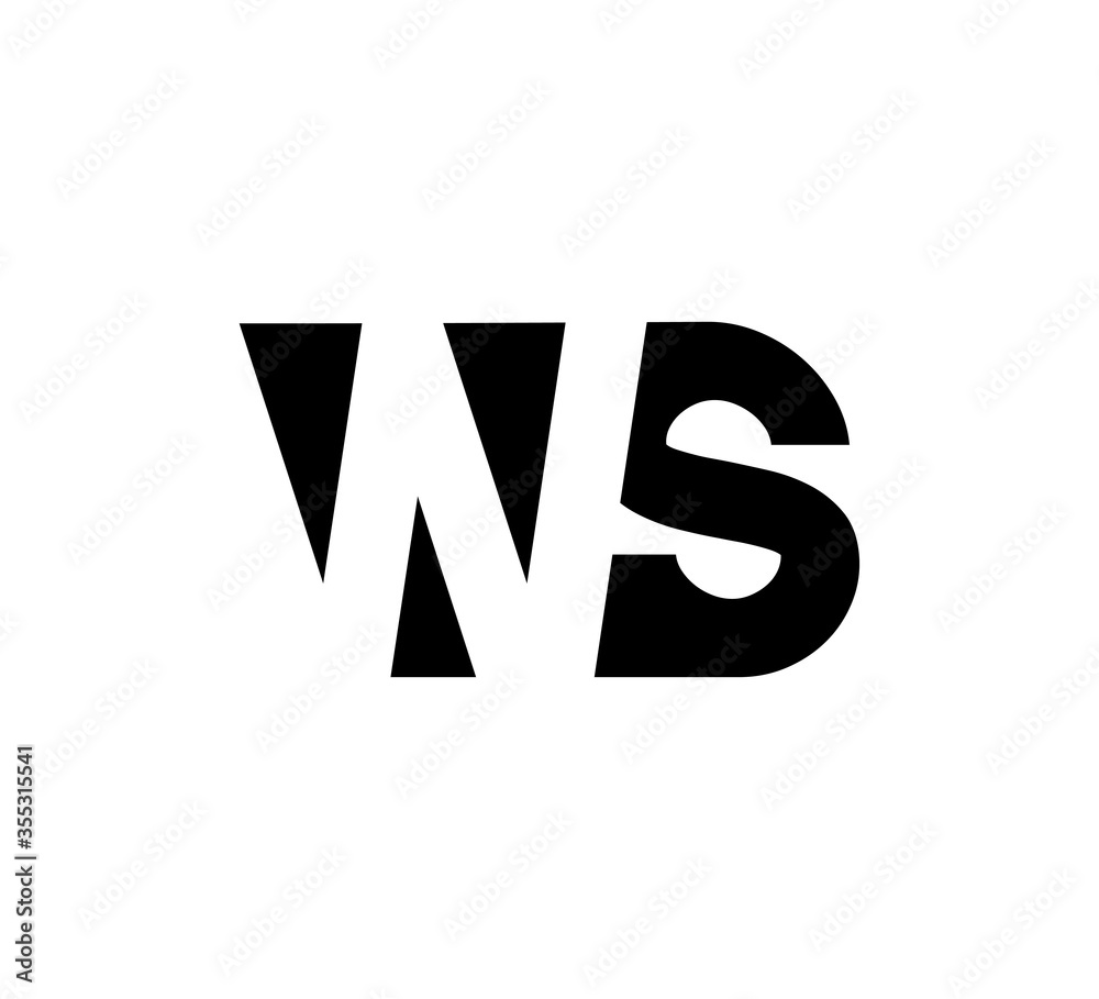 Initial letters Logo black positive/negative space WS Initial letters Logo black positive/negative space WS