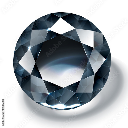 Black diamond realistic illustration