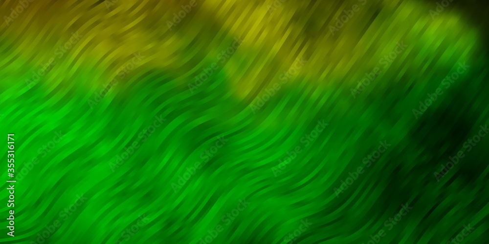 Light Green, Yellow vector texture with wry lines. Illustration in abstract style with gradient curved. Pattern for websites, landing pages. Light Green, Yellow vector texture with wry lines. Illustration in abstract style with gradient curved. Pattern for websites, landing pages.