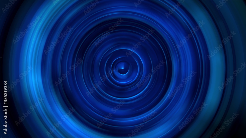 Obraz premium Computer generated a funnel of blur soft waves. 3D rendering backdrop with radial spin.