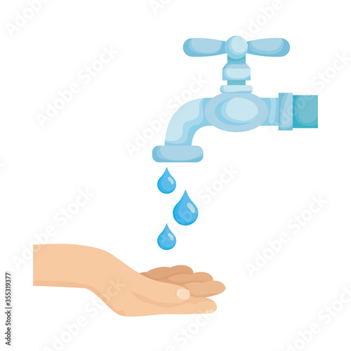 water tap faucet isolated icon