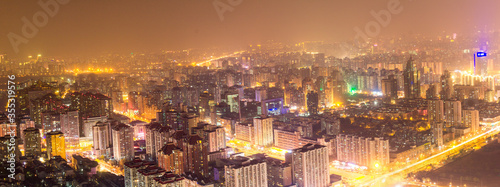 beijing downtown buildings skyline panorama © mijun