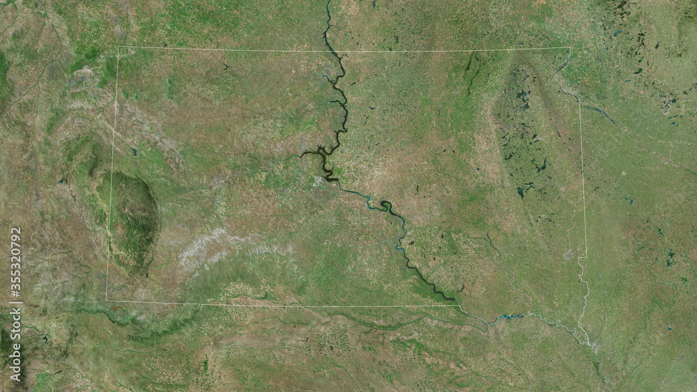 South Dakota, United States - outlined. Satellite South Dakota, United States - outlined. Satellite
