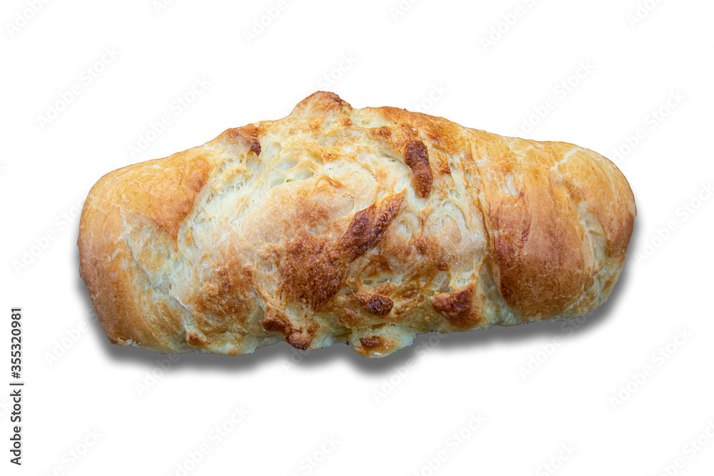 handmade homemade bread. Isolated on white background. handmade homemade bread. Isolated on white background.