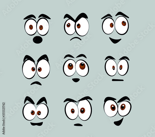 Set 3d Cartoon Eye In Vector High quality original trendy vector set of cartoon eyes.
