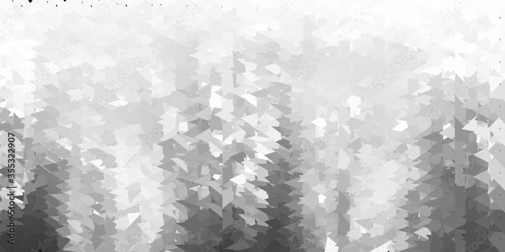 Light gray vector triangle mosaic template.
