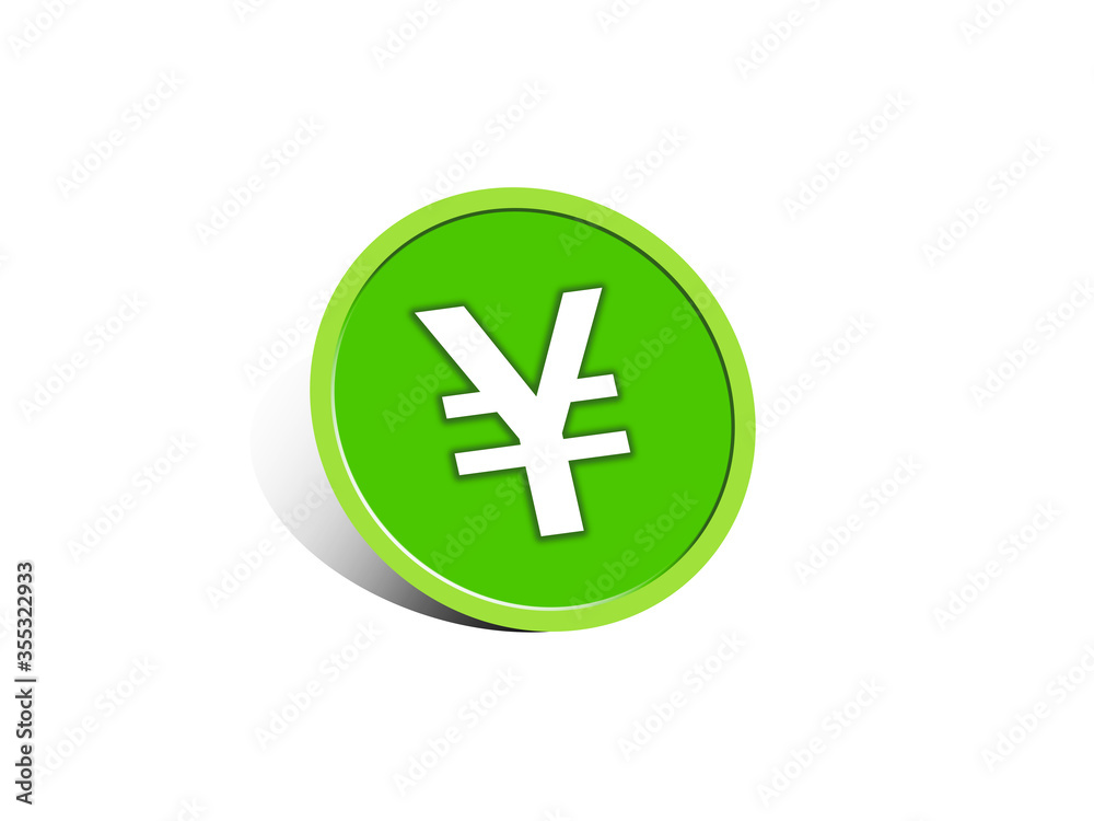 Fototapeta premium Illustration of Japanese yen coin. 日本円コインのイラスト