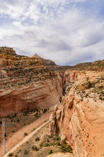 Beautiful landscape along the Cassidy Arch Trail of Capitol Reef National Park