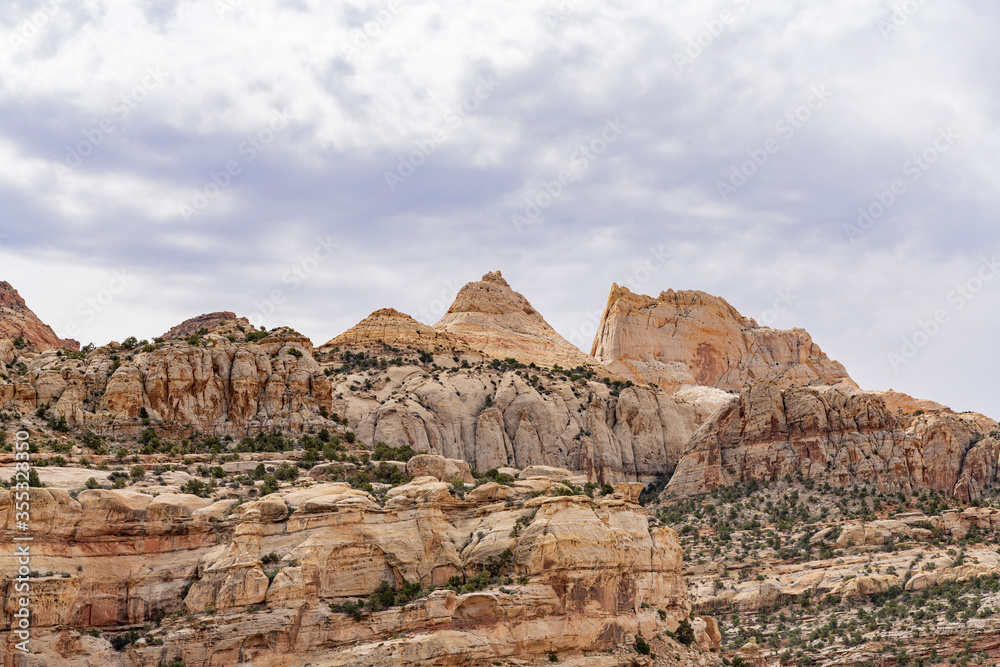 Beautiful landscape along the Cassidy Arch Trail of Capitol Reef National Park Beautiful landscape along the Cassidy Arch Trail of Capitol Reef National Park