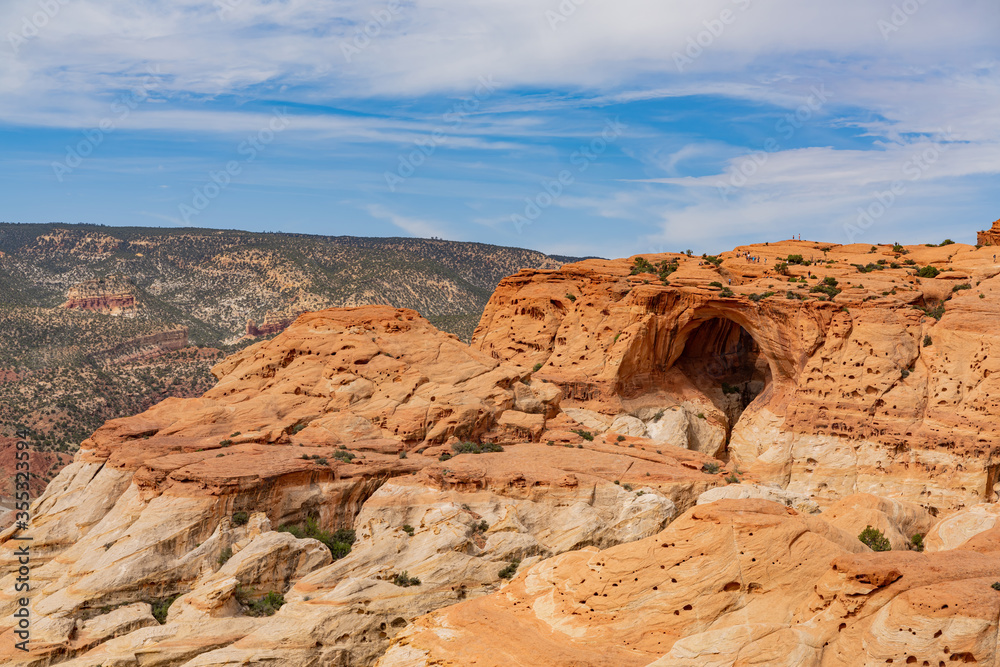Daytime of the Beautiful Cassidy Arch of Capitol Reef National Park