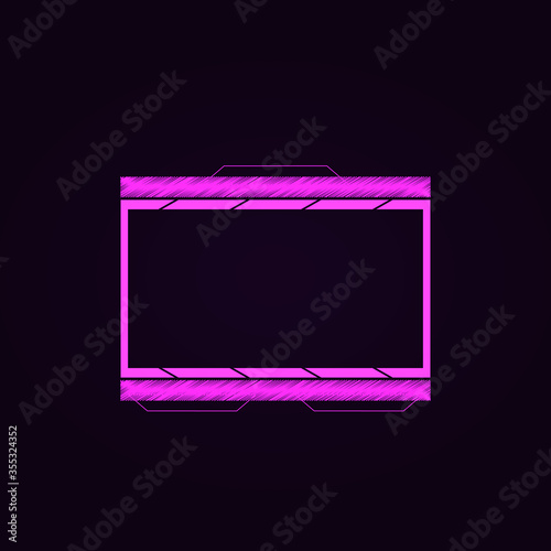 Streamers girl panel face cam - VECTOR