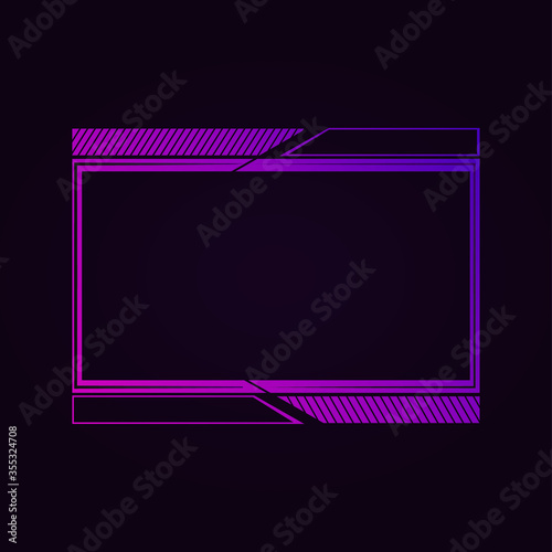 Streaming facecam panel design - VECTOR photo