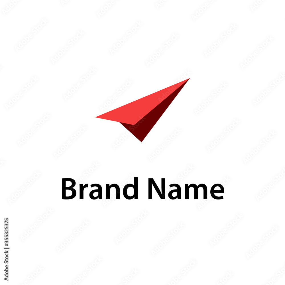 Fototapeta premium origami plane logo