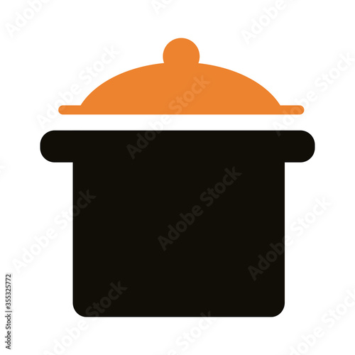 kitchen pot silhouette style icon