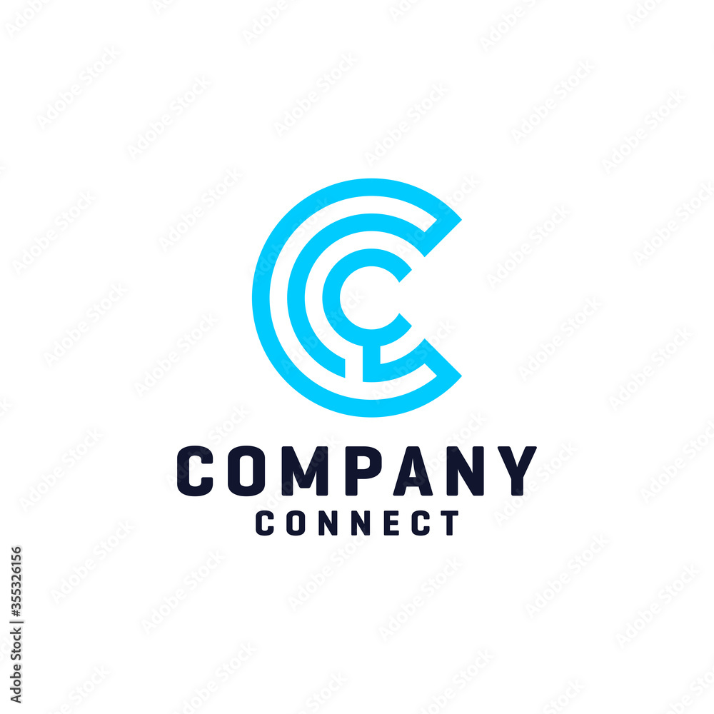Letter C Line Logo Design Template Letter C Line Logo Design Template