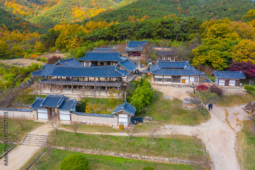 Photography Byeongsan Seowon Confucian academy near Andong, Republic of Korea