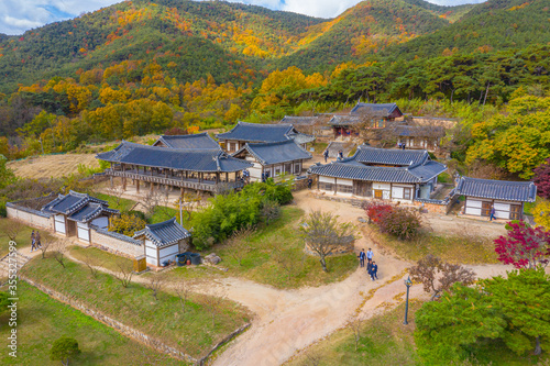 Byeongsan Seowon Confucian academy near Andong, Republic of Korea photo