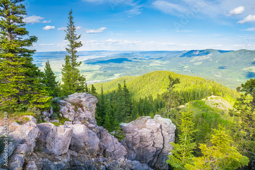 Beautiful view of Prairie view trail in Barrier Lake, Cananaskis Country, Alberta - Canada