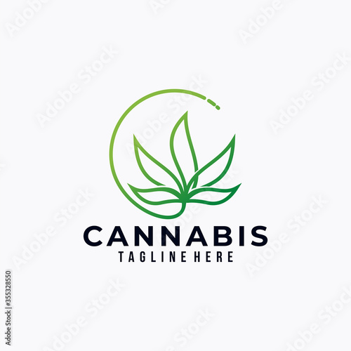 cannabis logo icon vector isolated