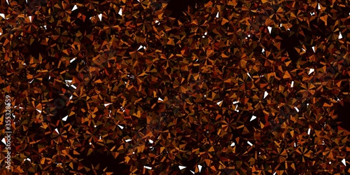 Light Green, Yellow vector template with ice snowflakes.