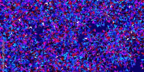 Light Blue, Red vector template with ice snowflakes.