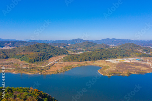 Riverside of Geum river near Buyeo, Republic of Korea photo