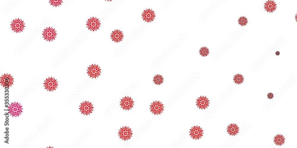 Light Pink vector doodle texture with flowers. Light Pink vector doodle texture with flowers.